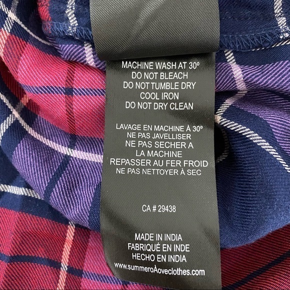 Summer Of Love Jett Check 100% Cotton Plaid Shirt - Picture 13 of 16